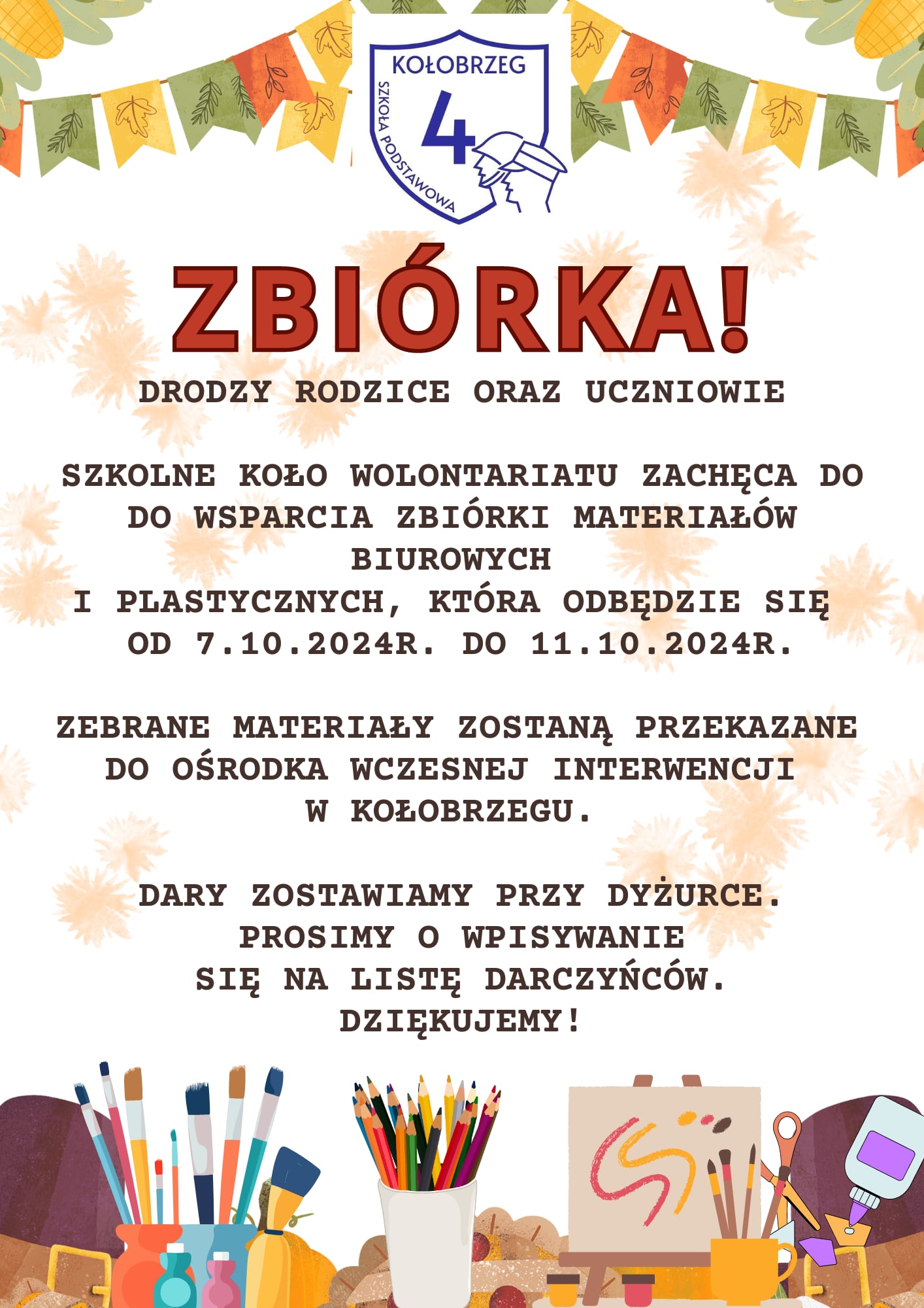 plakat promujący zbiórkę