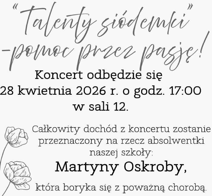 Zaproszenie na koncert charytatywny